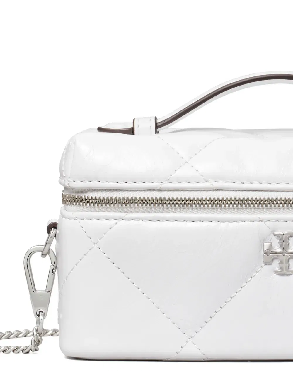 Kira diamond-quilt distressed vanity case