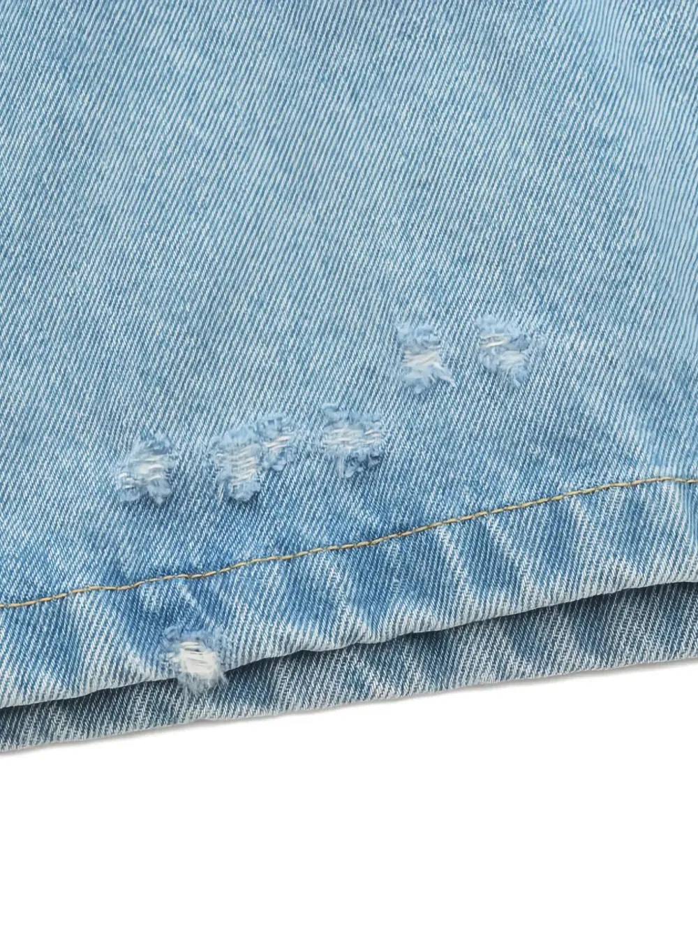 2010s logo-plaque denim shirt