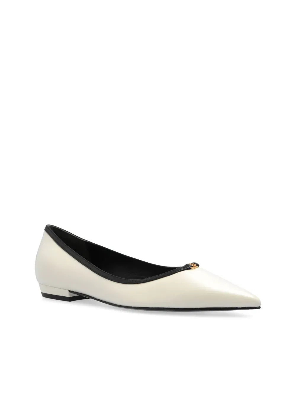 Double T-plaque ballerina shoes