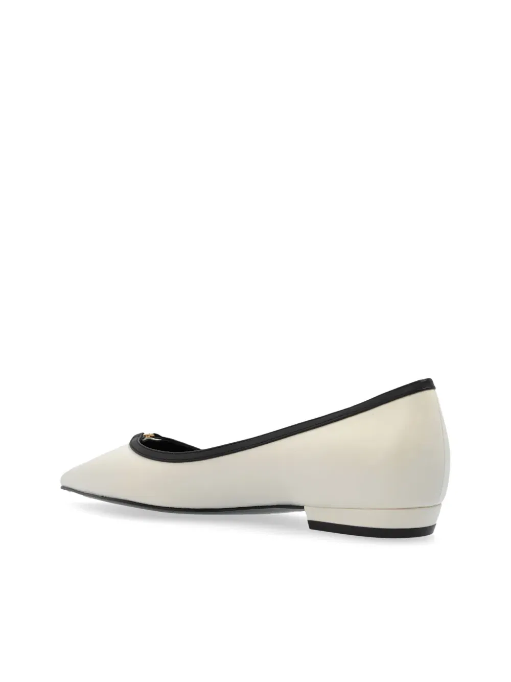 Double T-plaque ballerina shoes