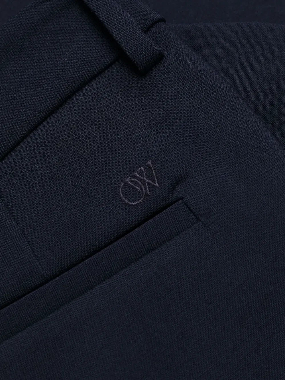 wide-leg virgin-wool-blend trousers