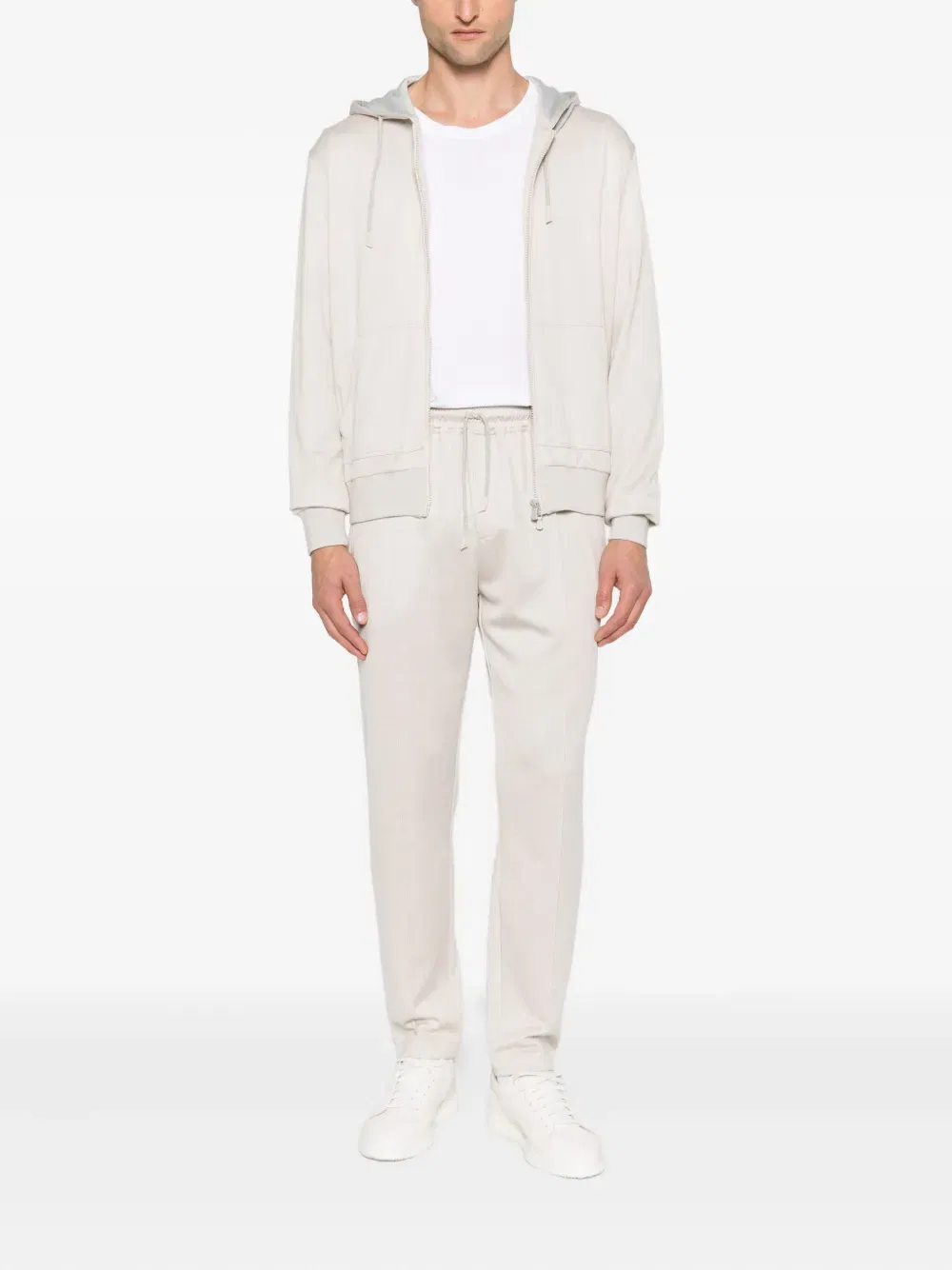 drawstring zip-pocket track pants