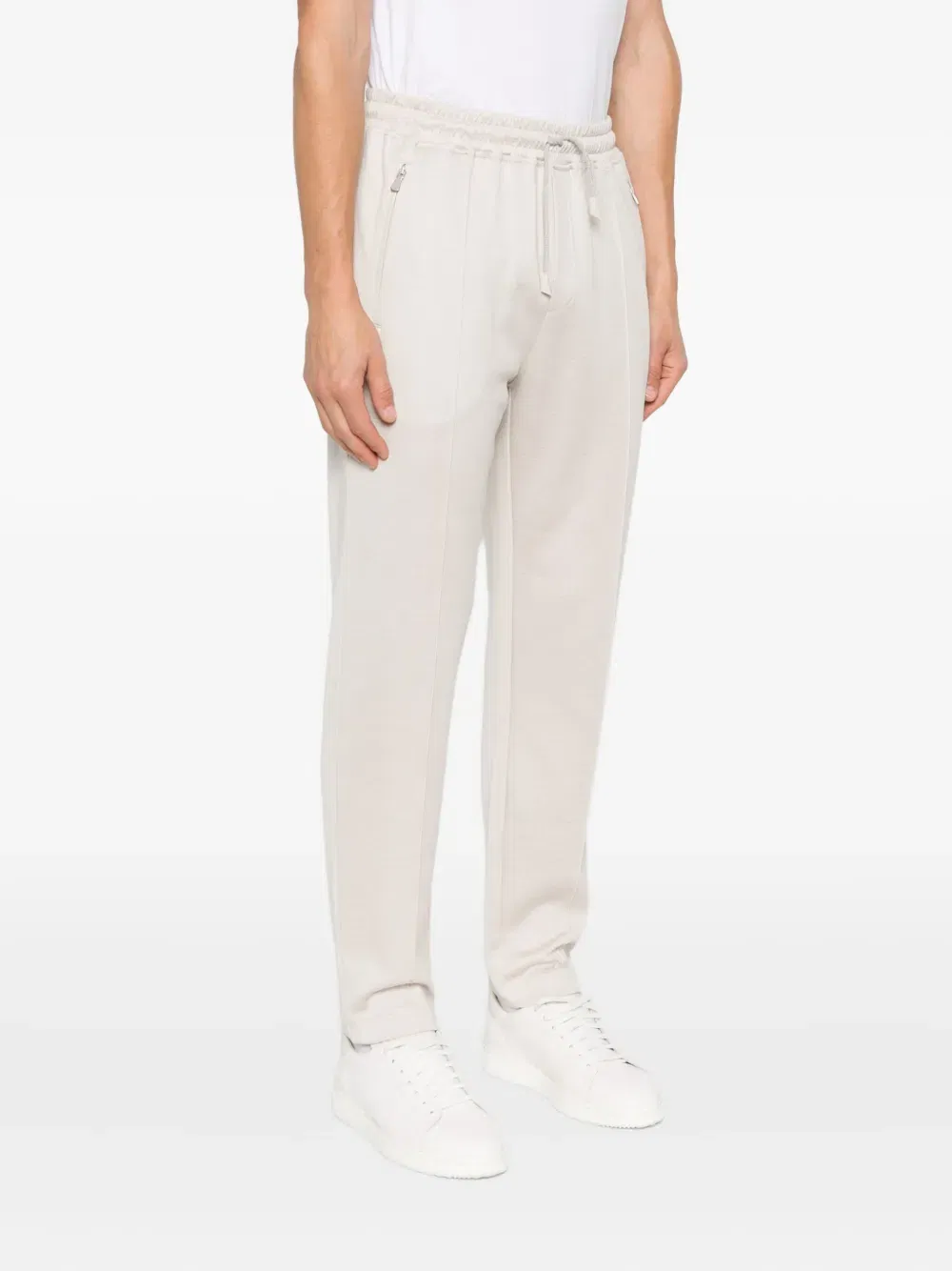 drawstring zip-pocket track pants