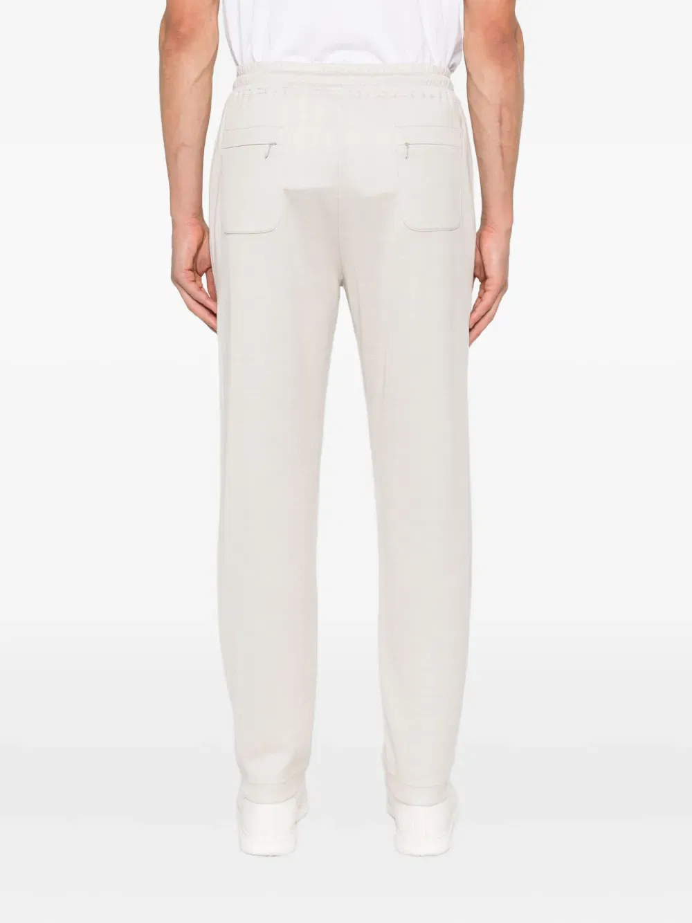 drawstring zip-pocket track pants