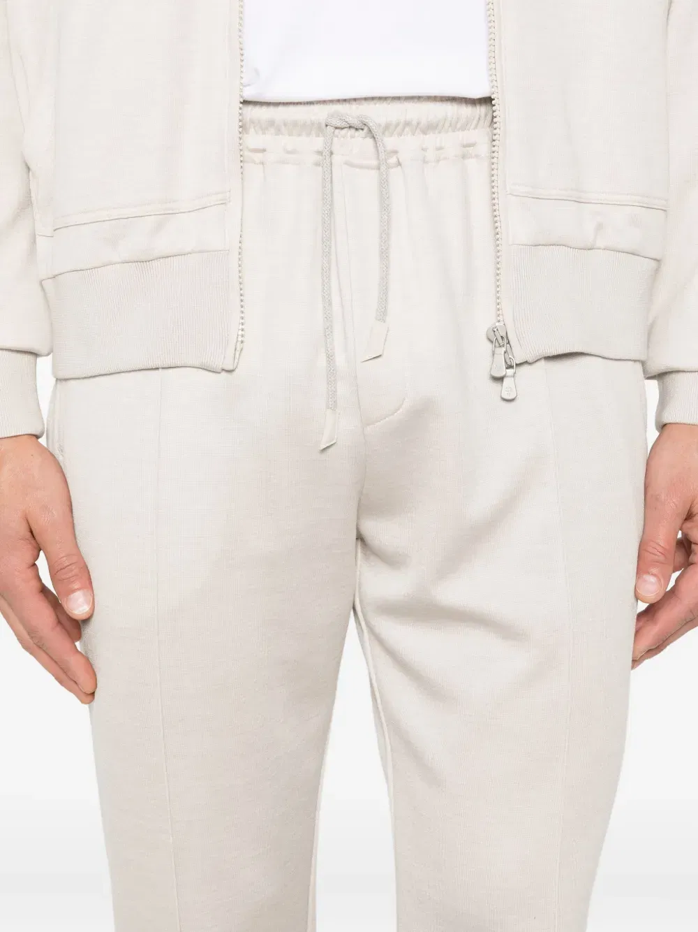 drawstring zip-pocket track pants