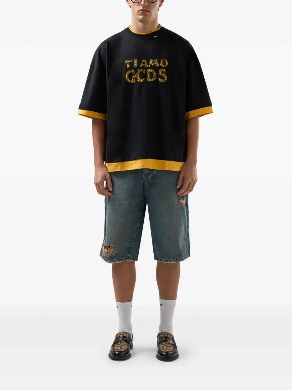short-sleeve logo-lettering T-Shirt