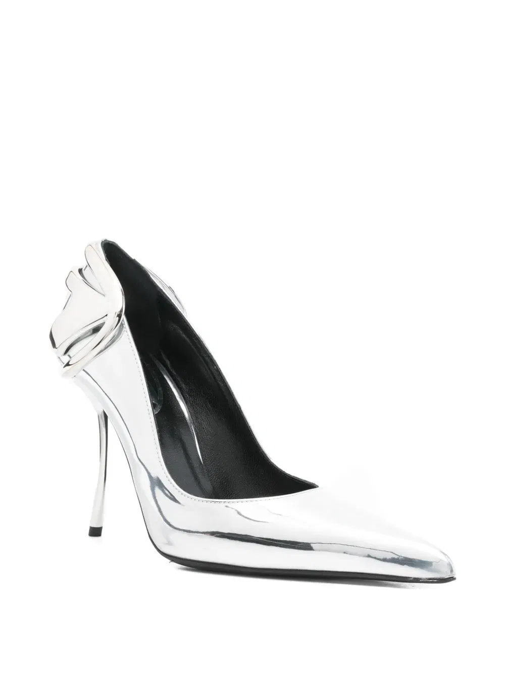 105mm pointed toe logo pumps
