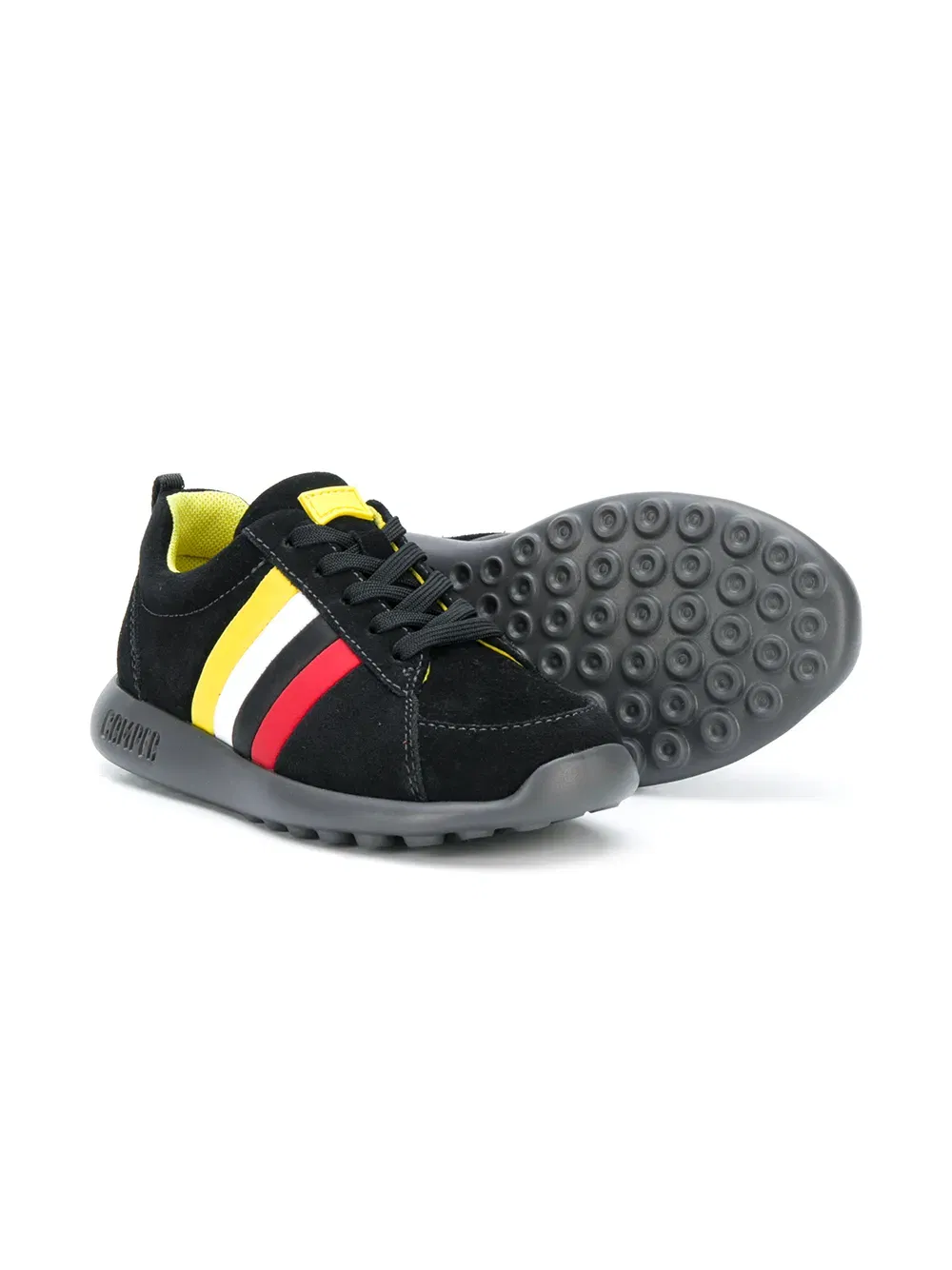 striped lace-up sneakers