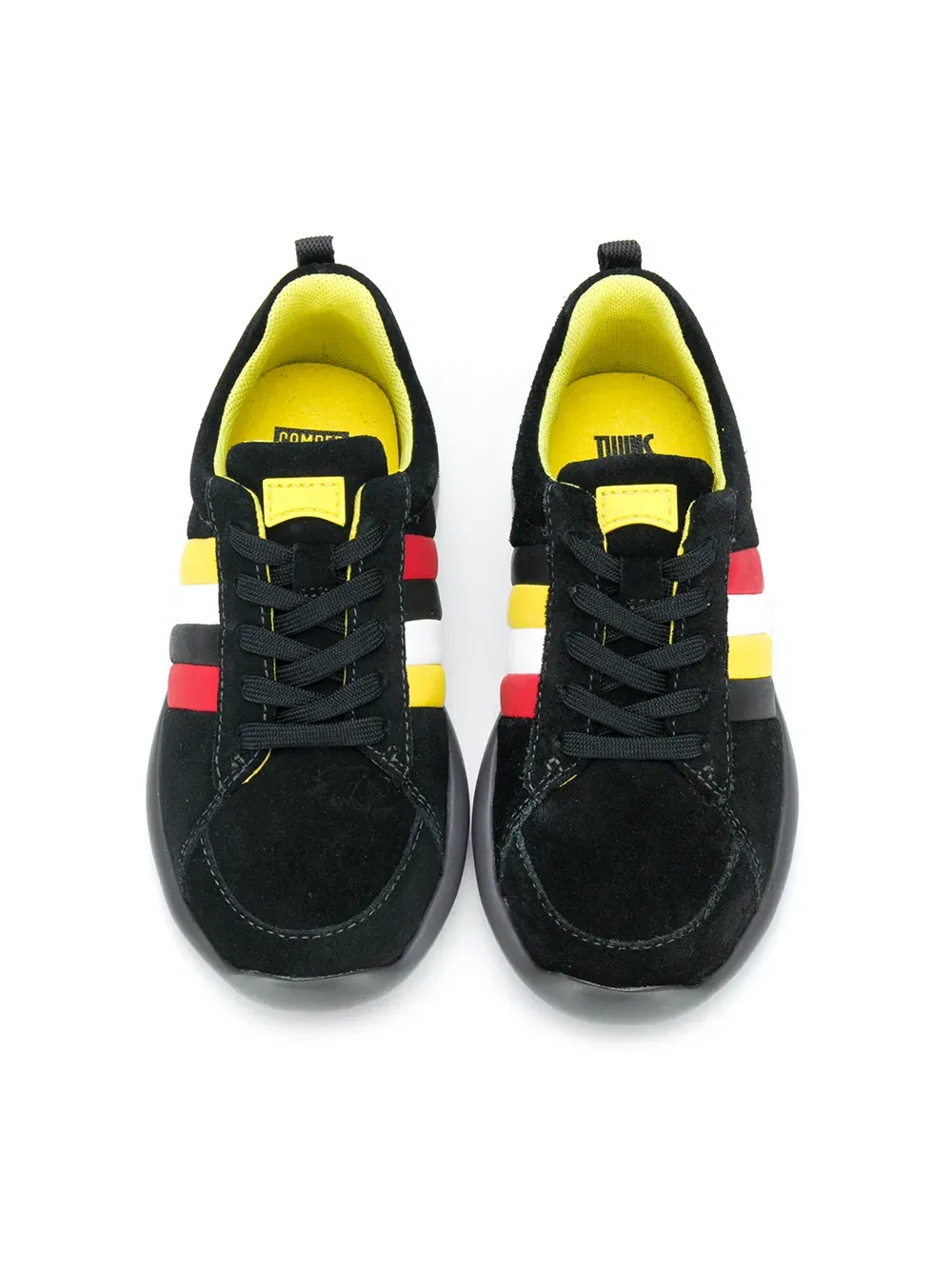 striped lace-up sneakers