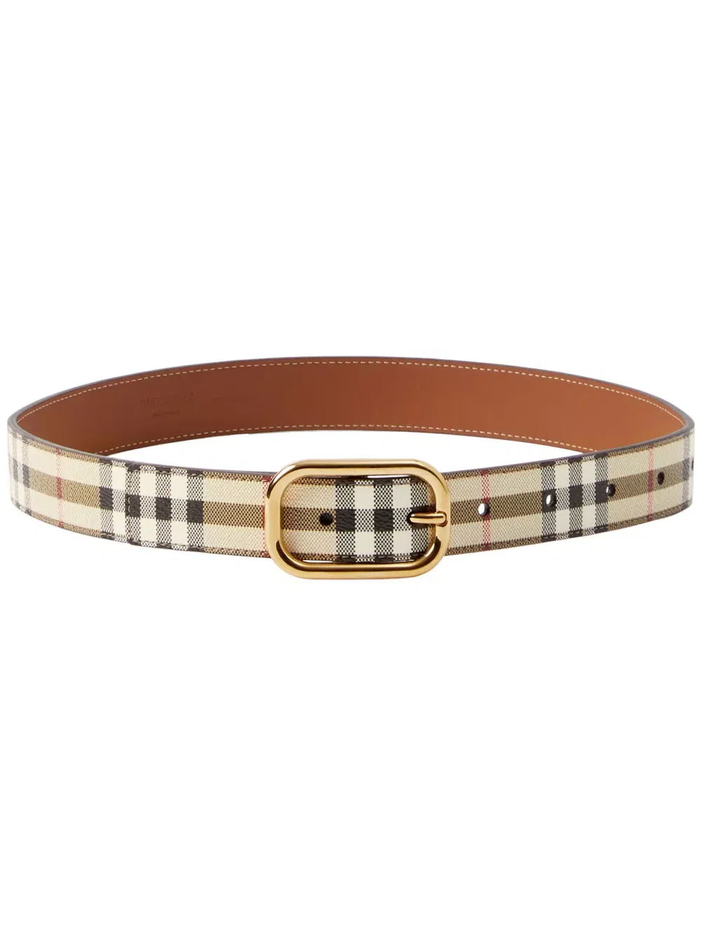 Vintage Check leather belt