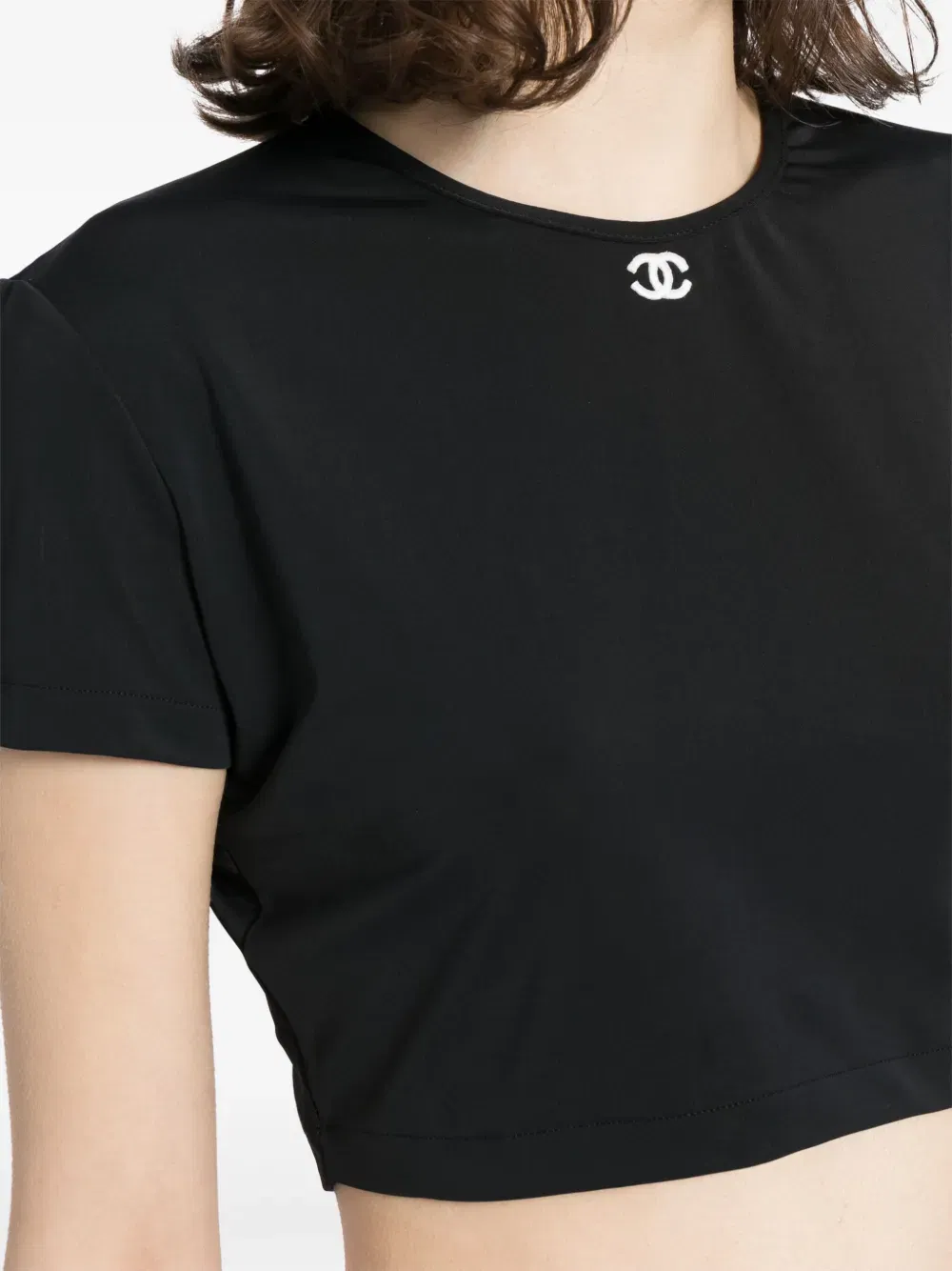 1990-2000s CC-embroidered cropped T-Shirt
