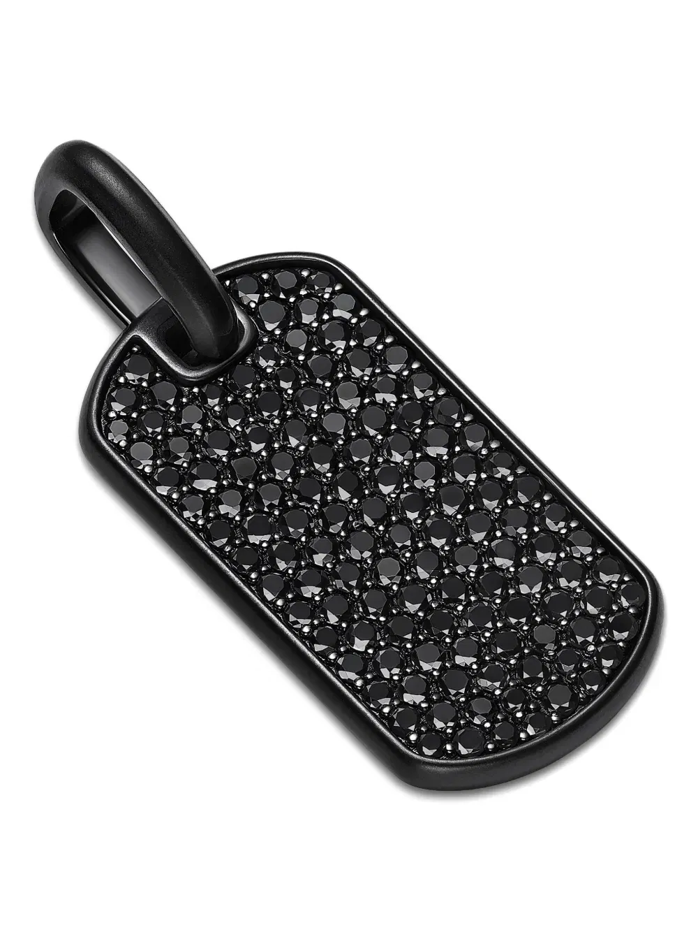 sterling silver Chevron diamond tag (27mm)