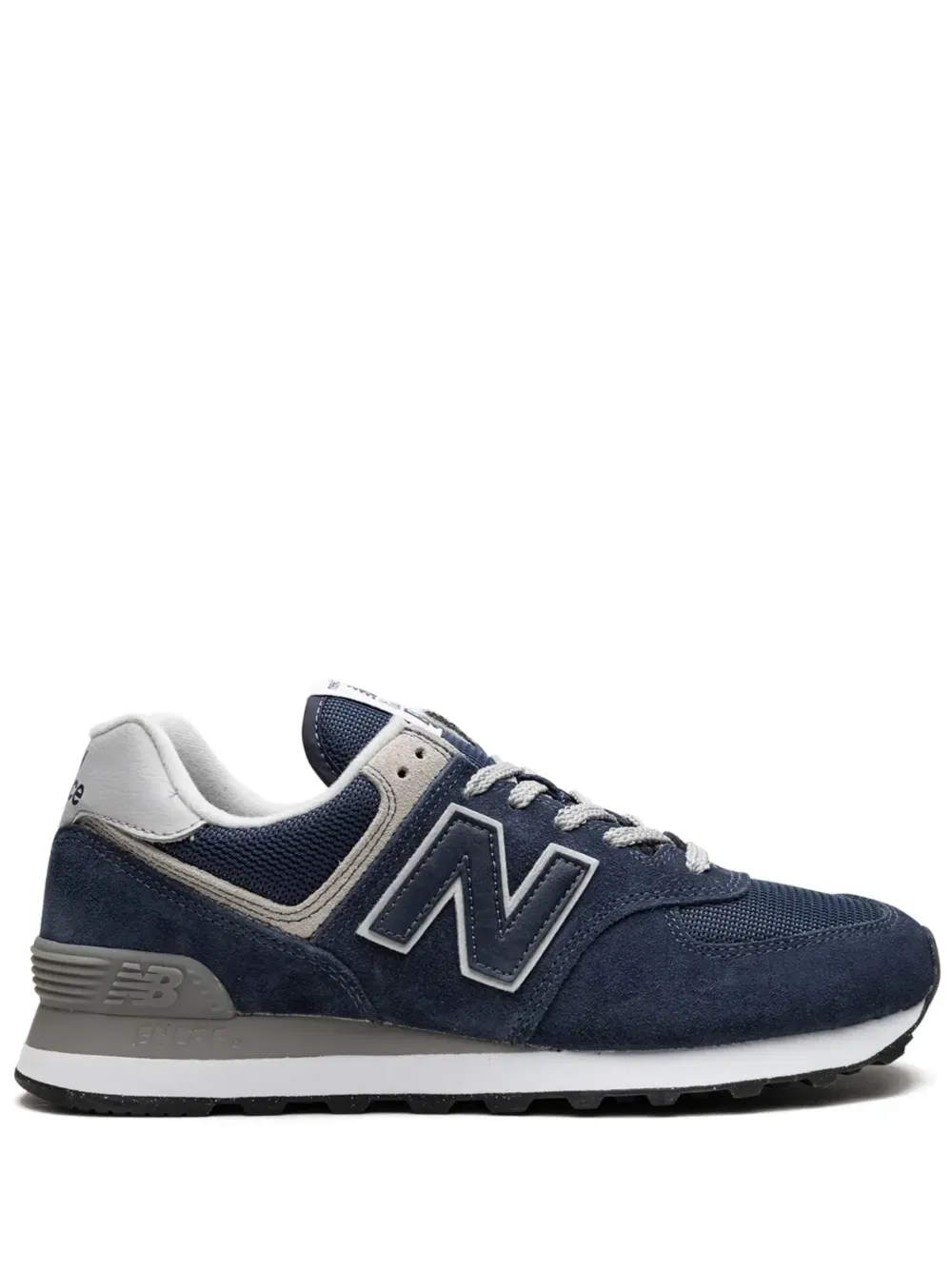 574 logo-patch suede sneakers