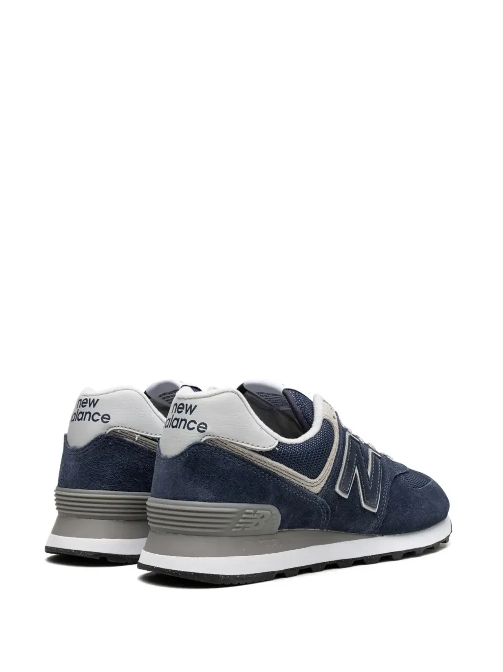 574 logo-patch suede sneakers