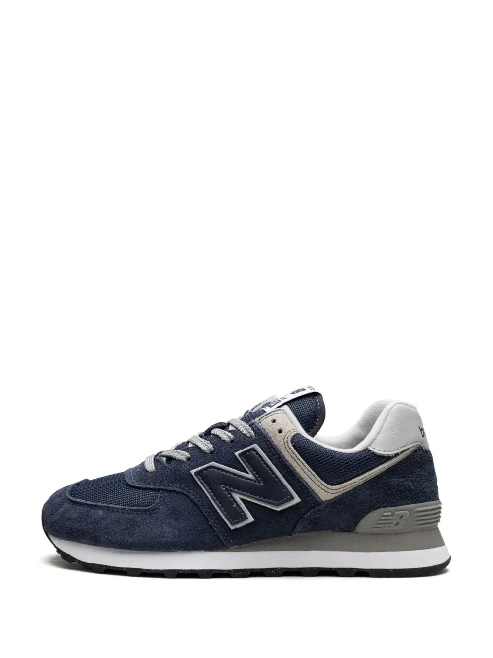 574 logo-patch suede sneakers