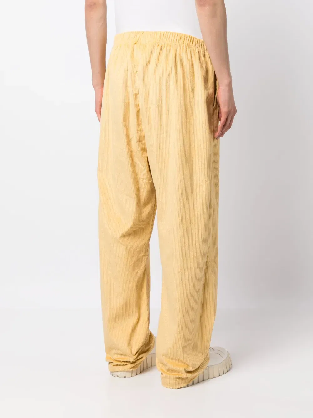 drawstring corduroy track pants