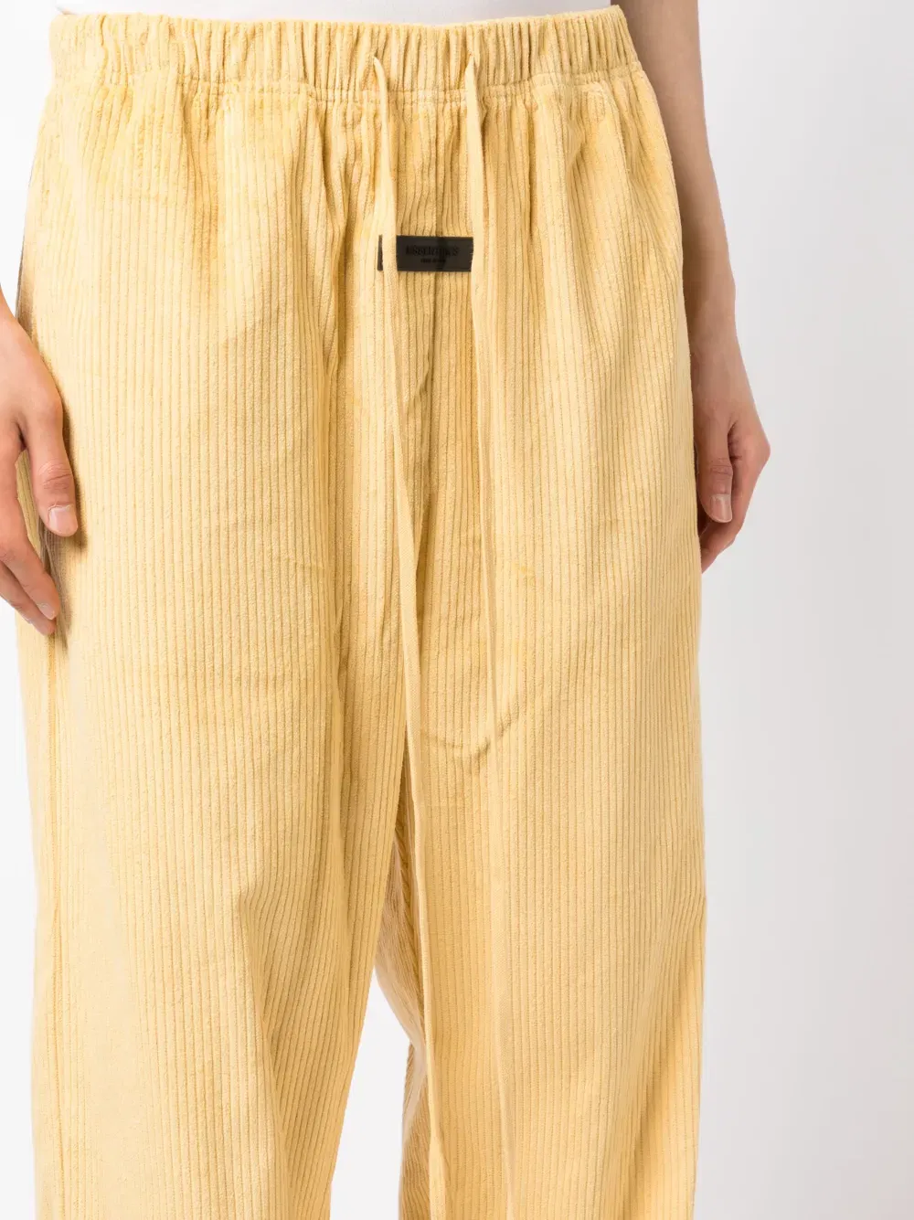 drawstring corduroy track pants