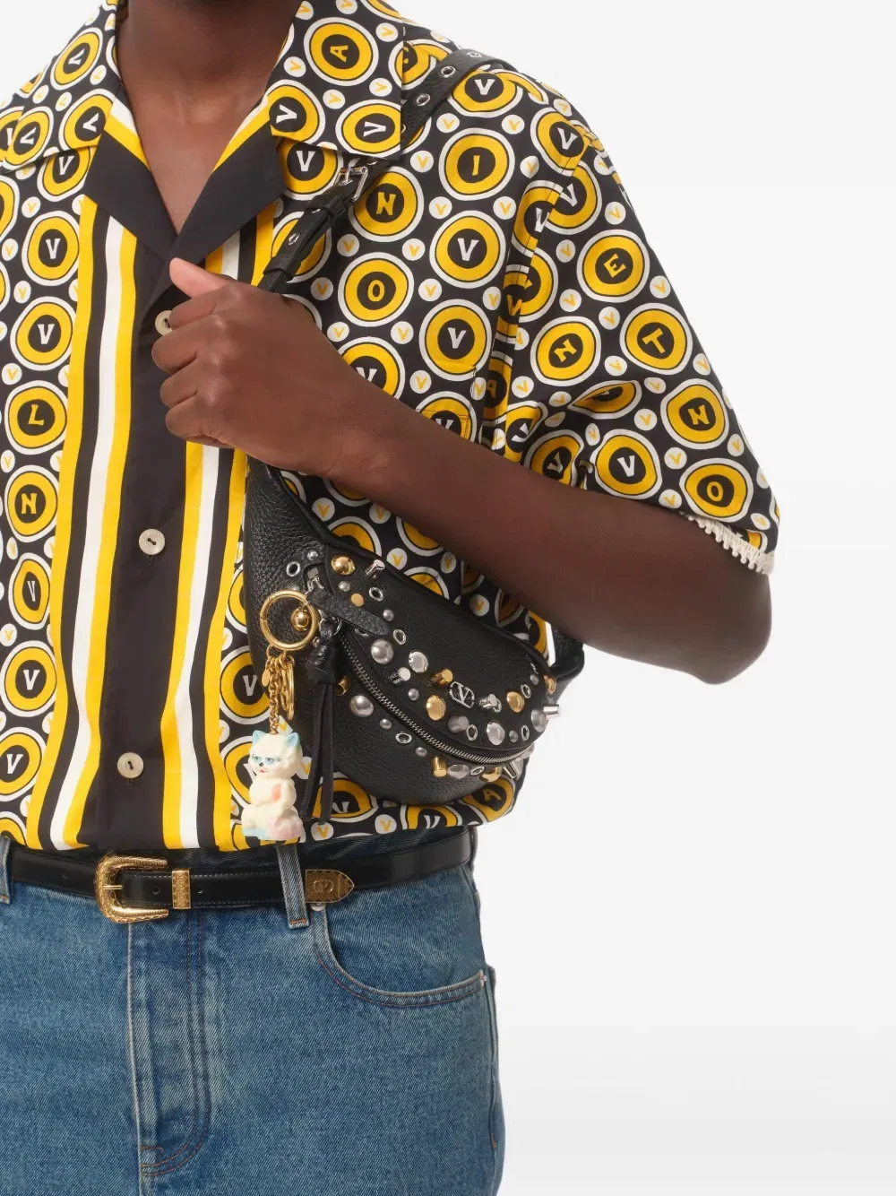 cotton poplin bowling shirt with Bulles Royales print