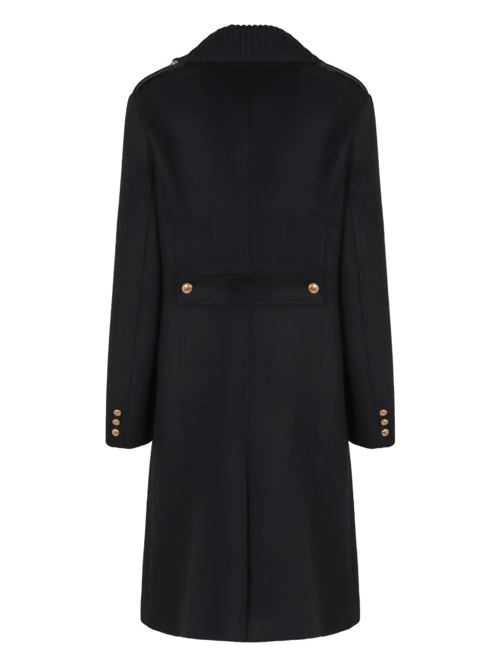 double-breasted removable-collar coat