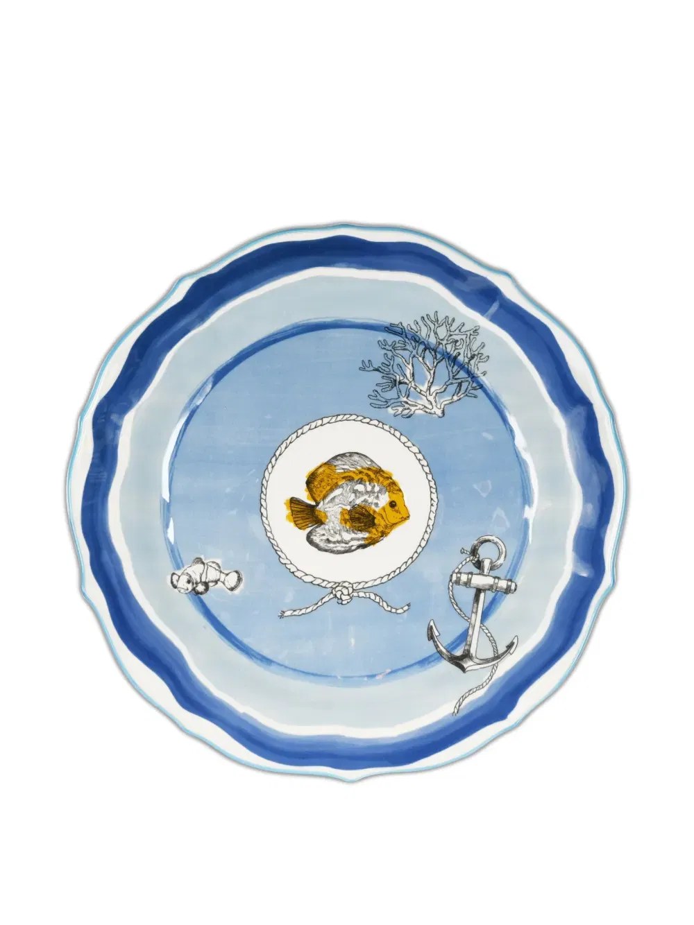 scalloped-edge fish plate