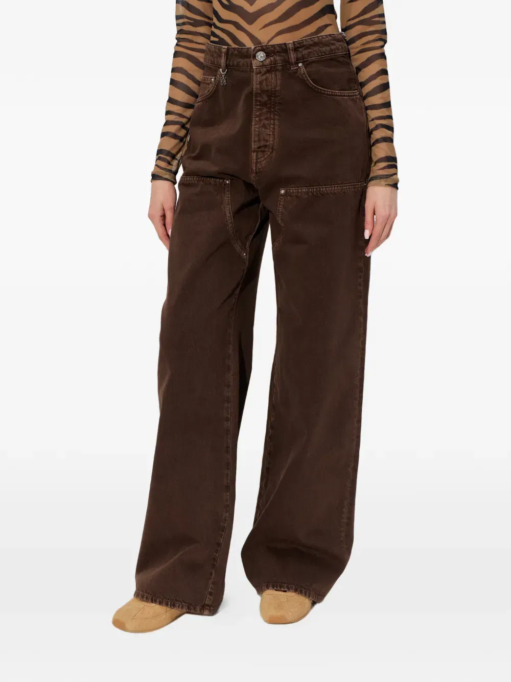 logo-charm jeans