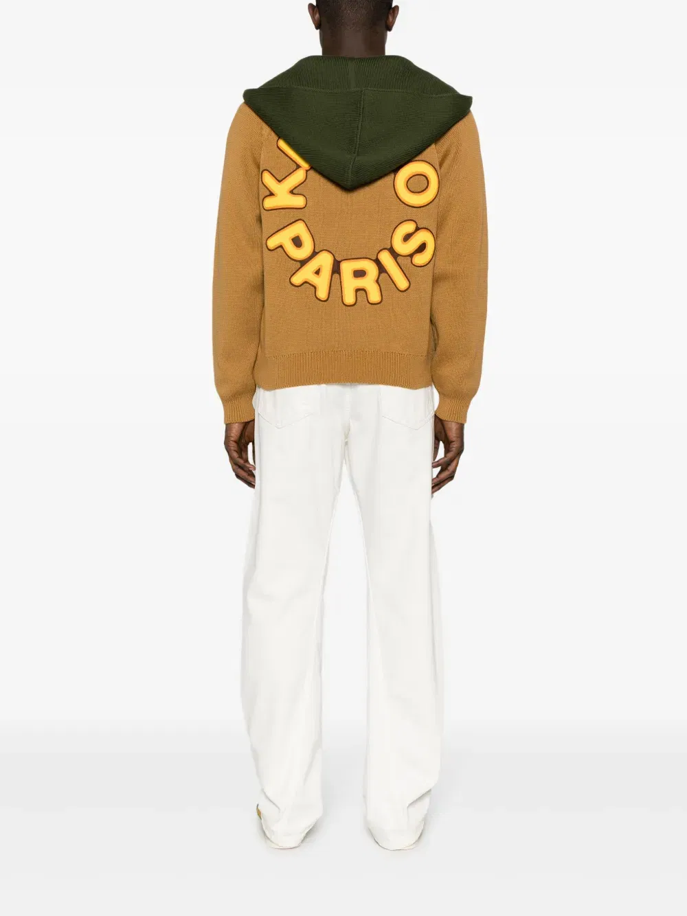 colour-block cotton cardigan