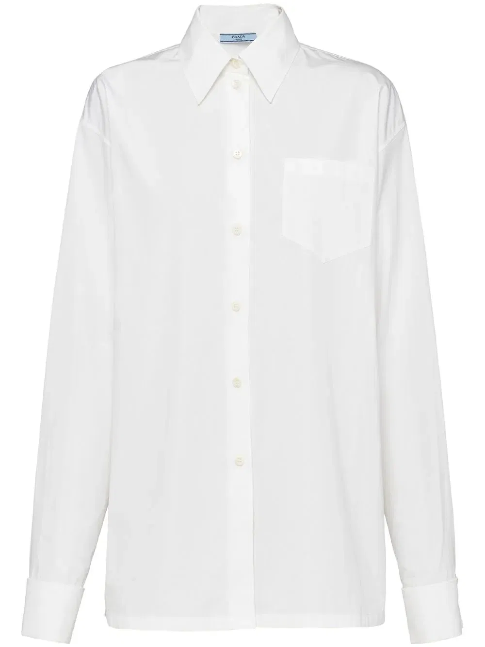 triangle-logo poplin shirt