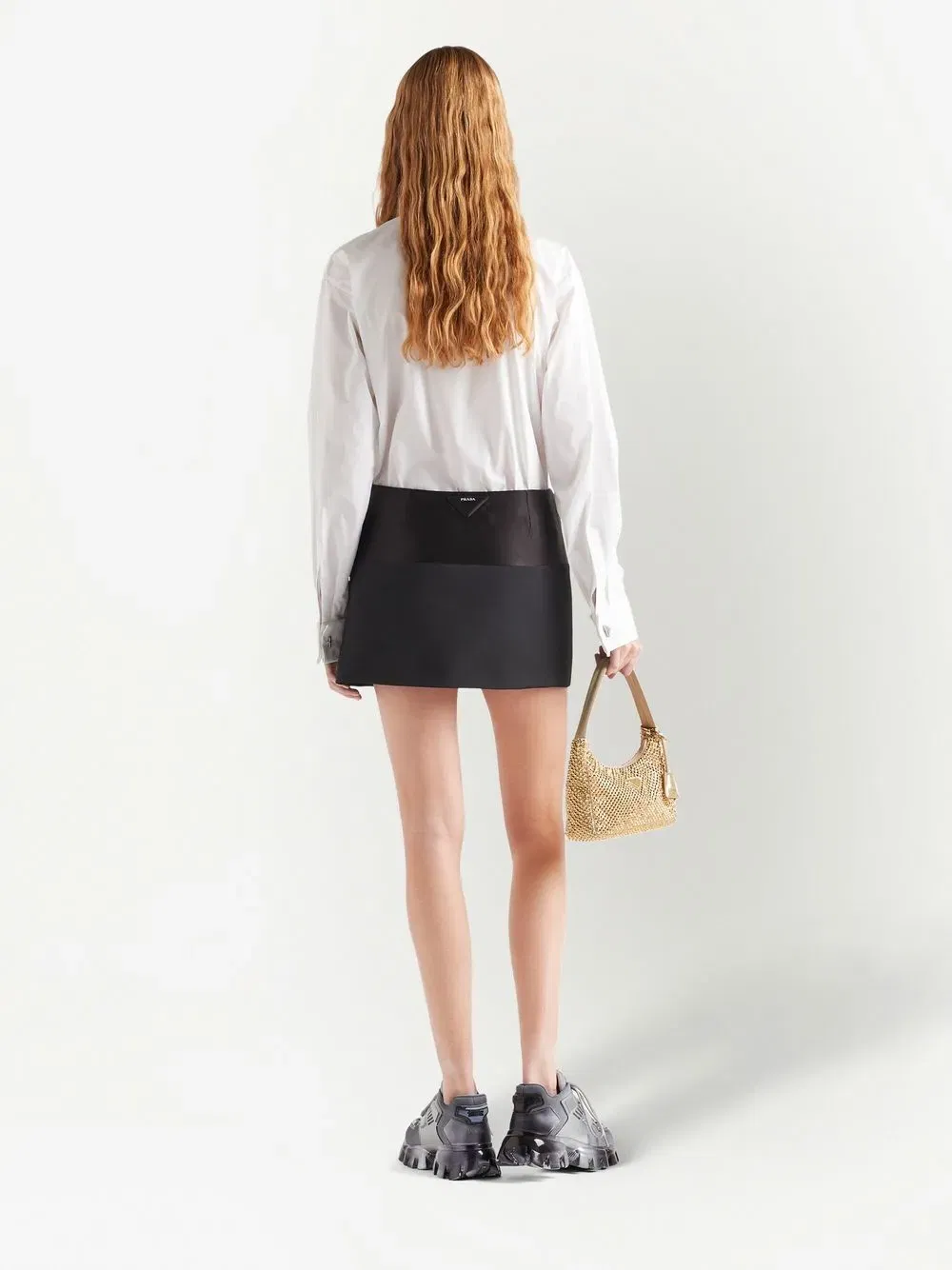 triangle-logo poplin shirt