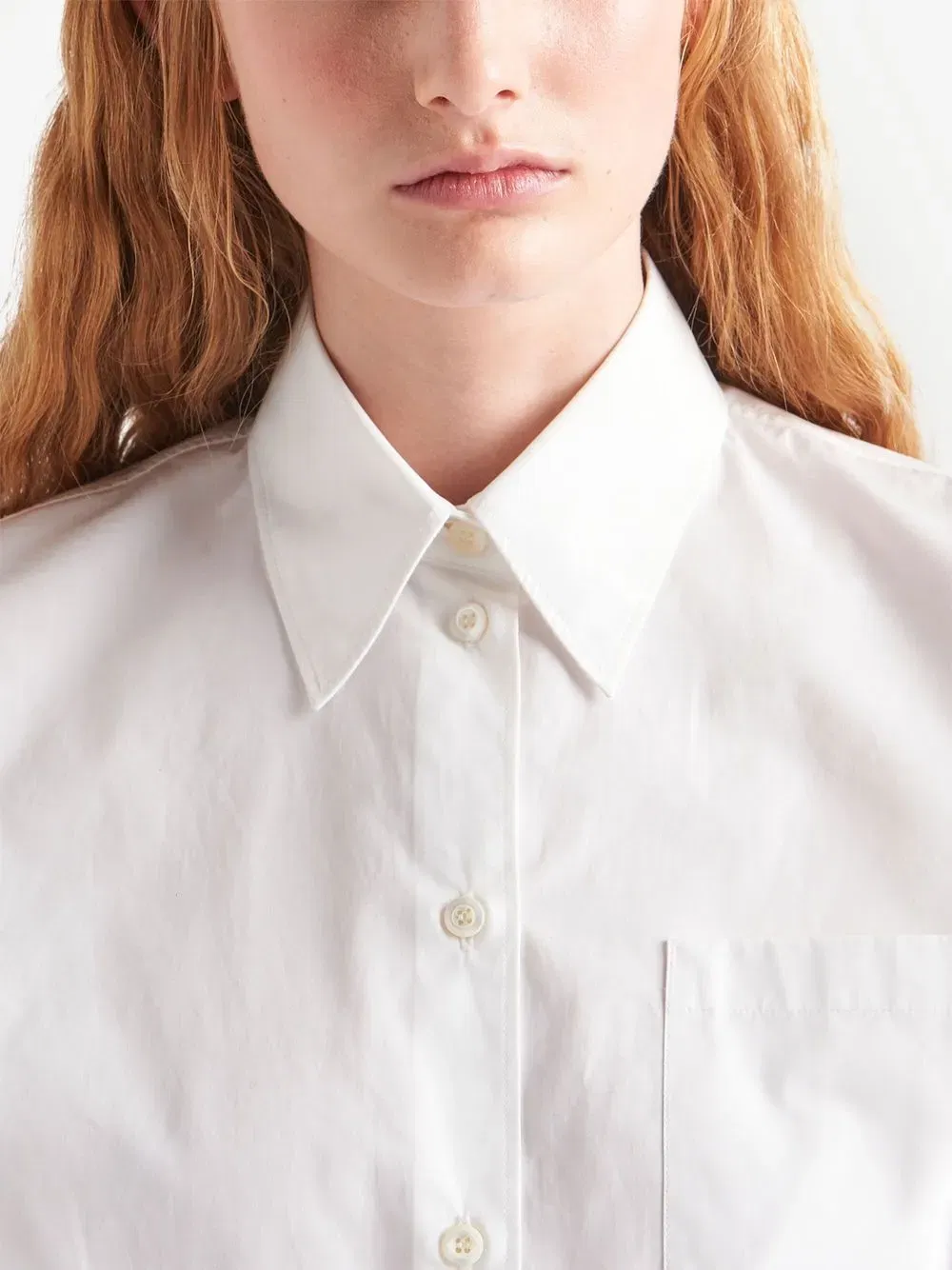 triangle-logo poplin shirt
