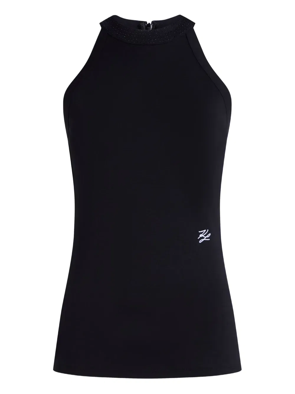 rhinestone halter-neck top