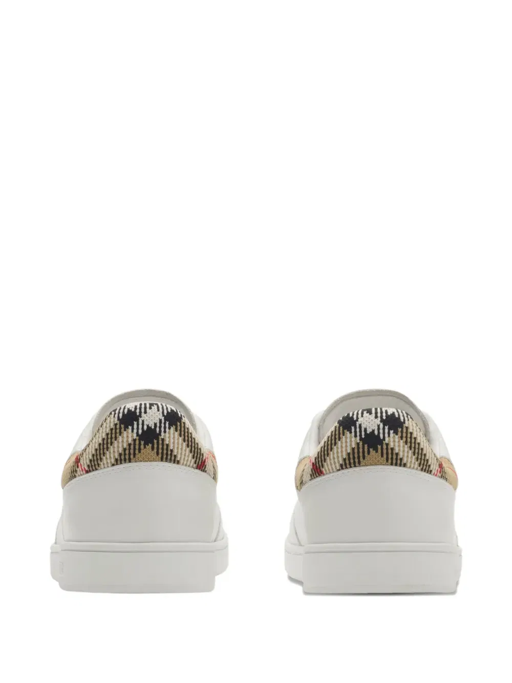 check leather sneakers