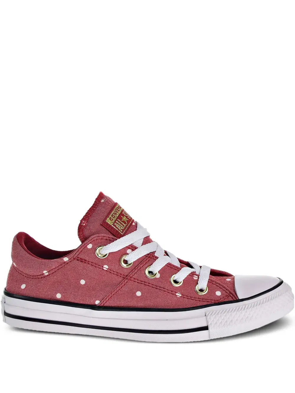 Chuck Taylor All Star polka dot "Gym Red/Gold/White" sneakers