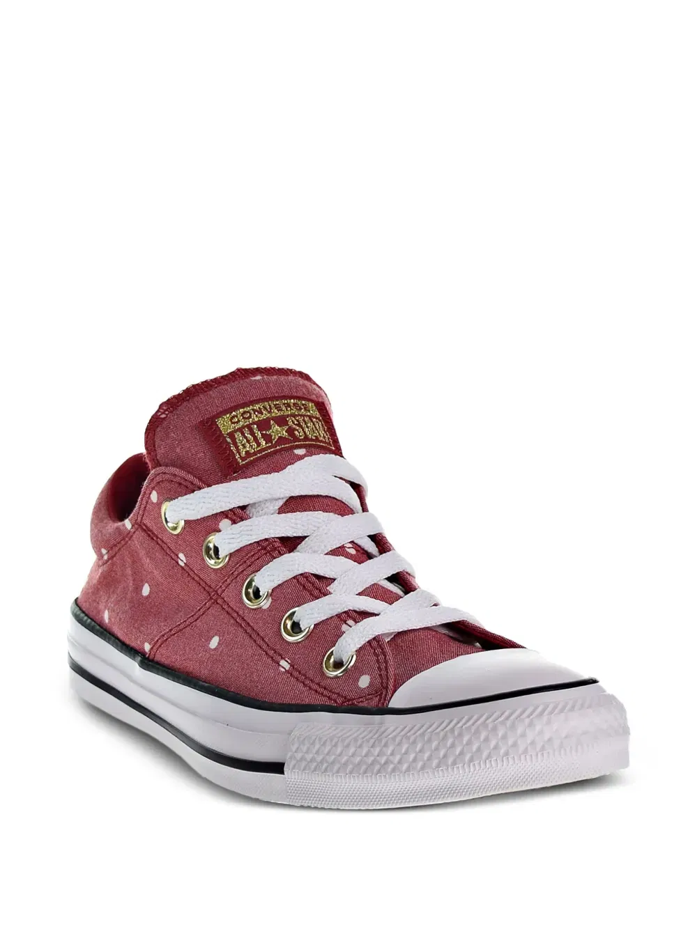 Chuck Taylor All Star polka dot "Gym Red/Gold/White" sneakers