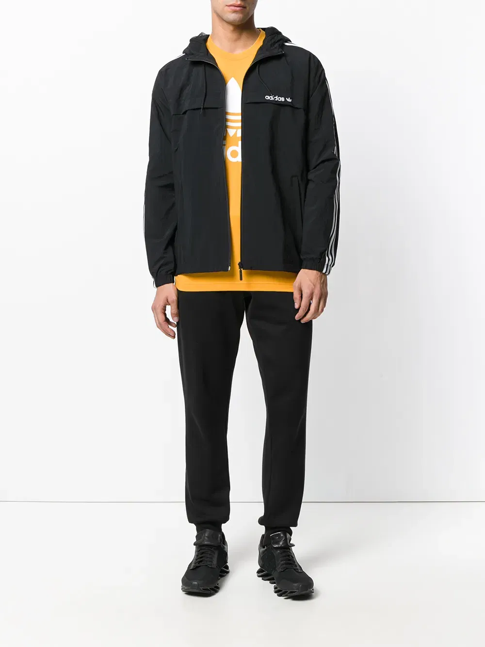 Adidas Originals three stripe windbreaker jacket