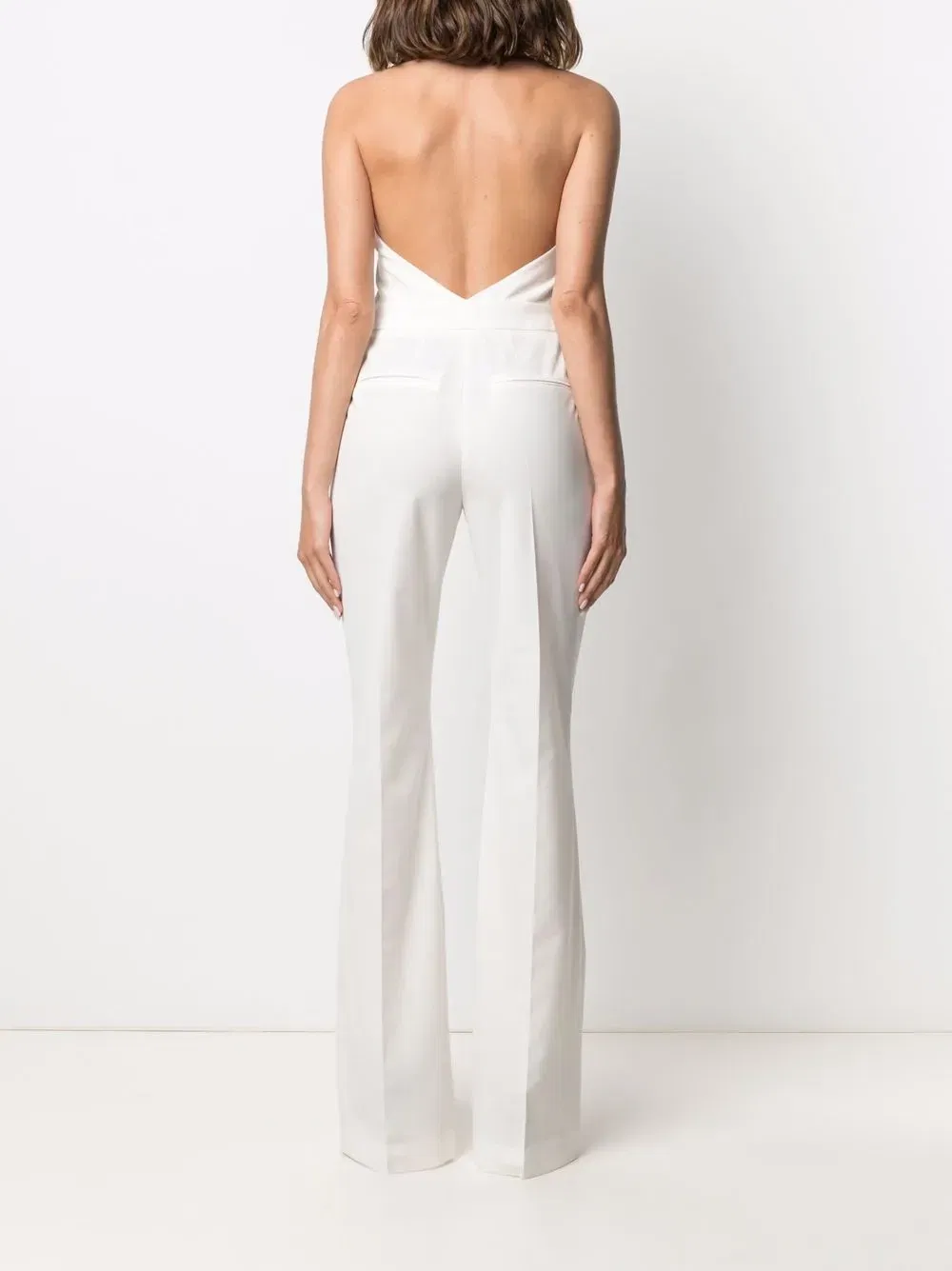 double-breasted sleeveless jumpsuit