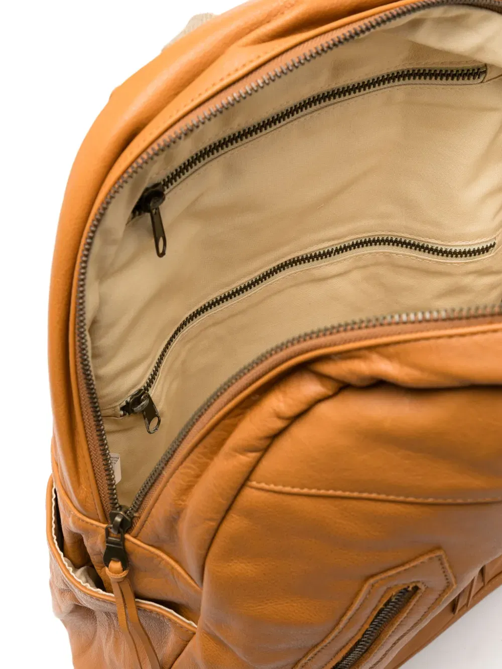 logo-appliqu� leather backpack