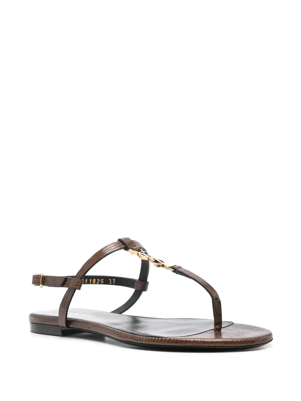 Cassandre-plaque leather sandals