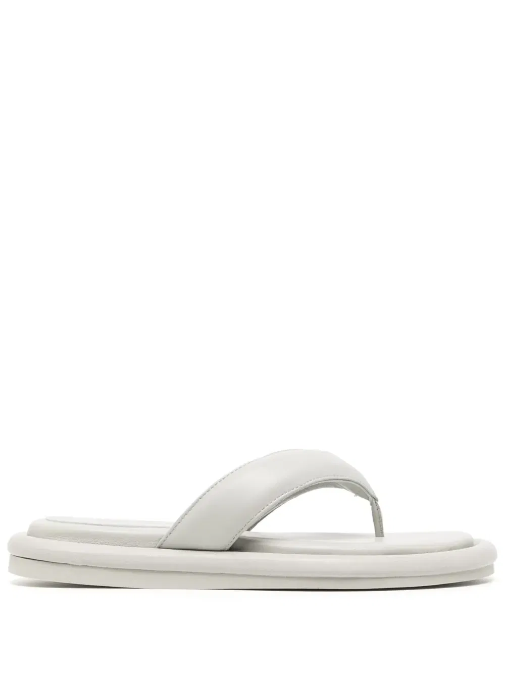 padded leather flip-flops