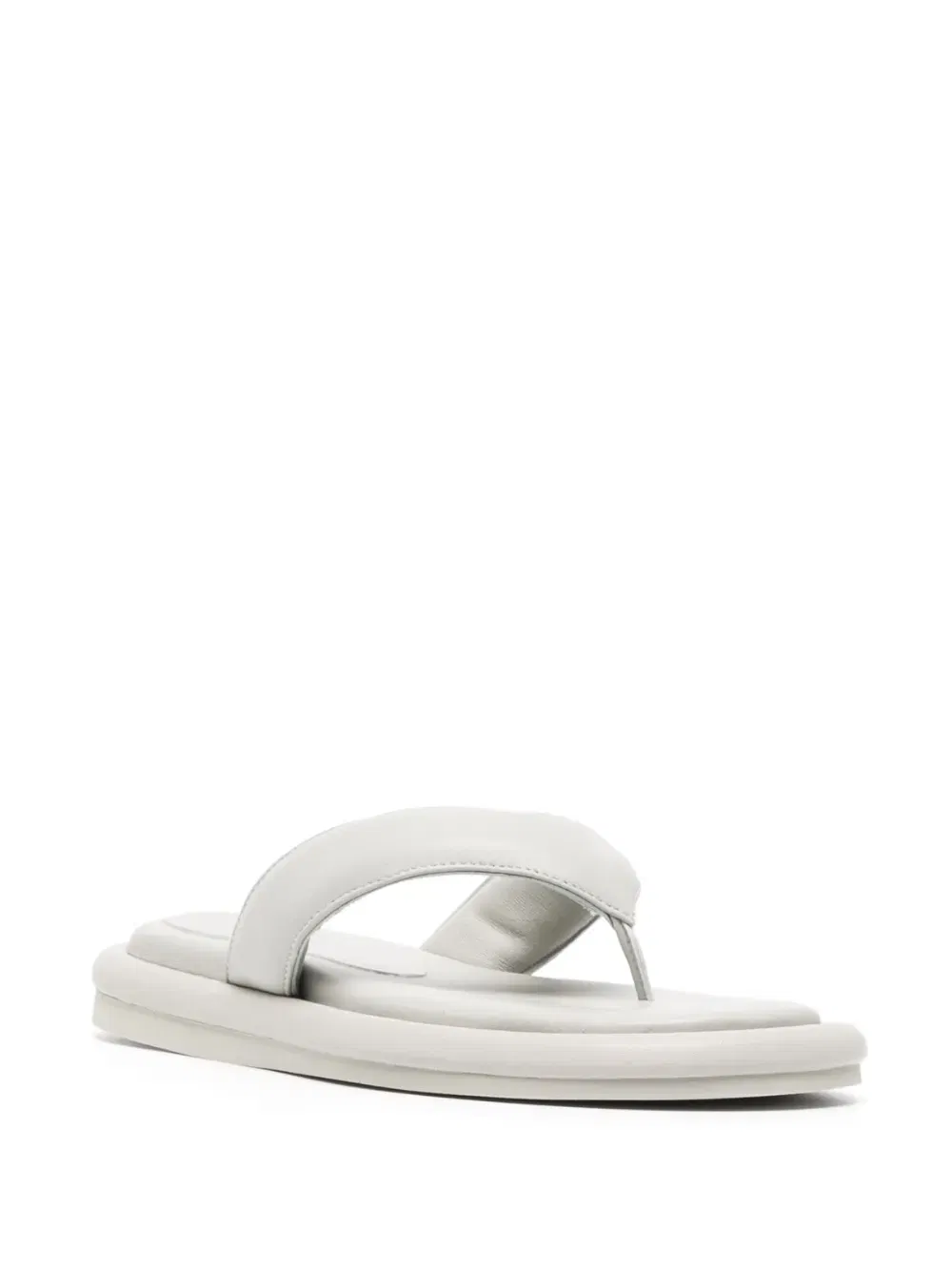 padded leather flip-flops