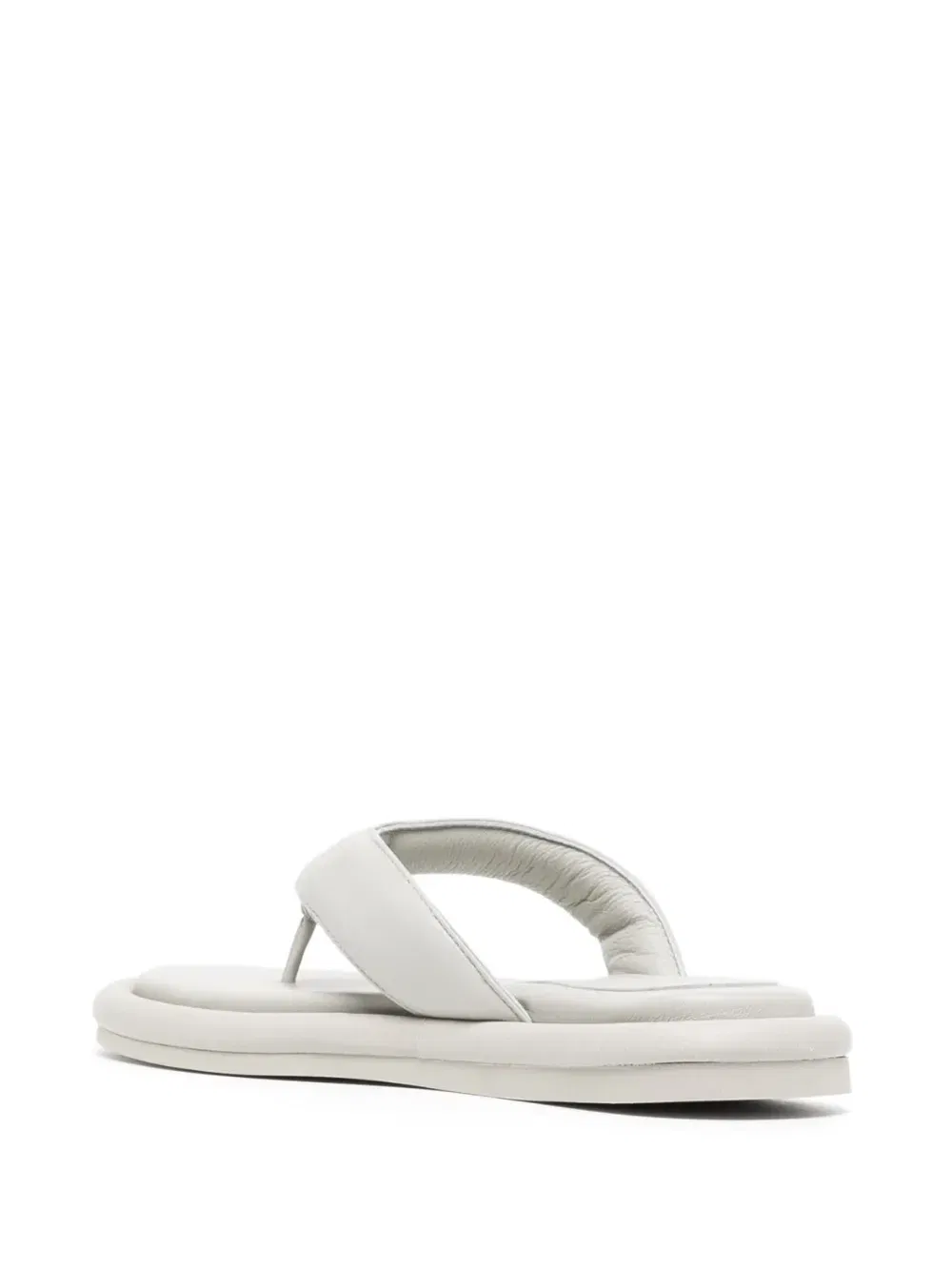 padded leather flip-flops