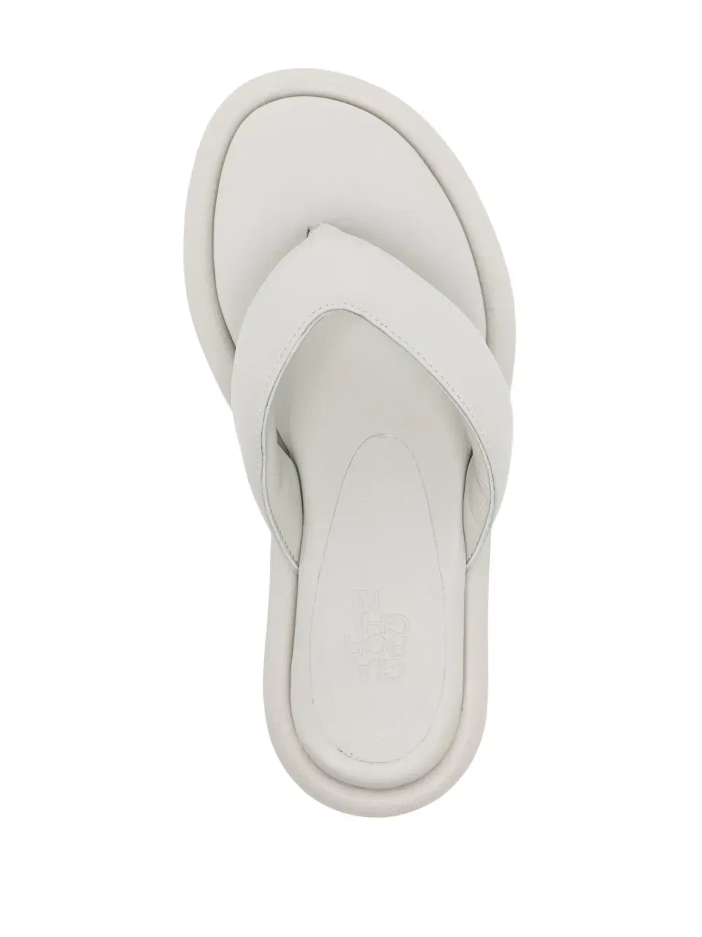 padded leather flip-flops