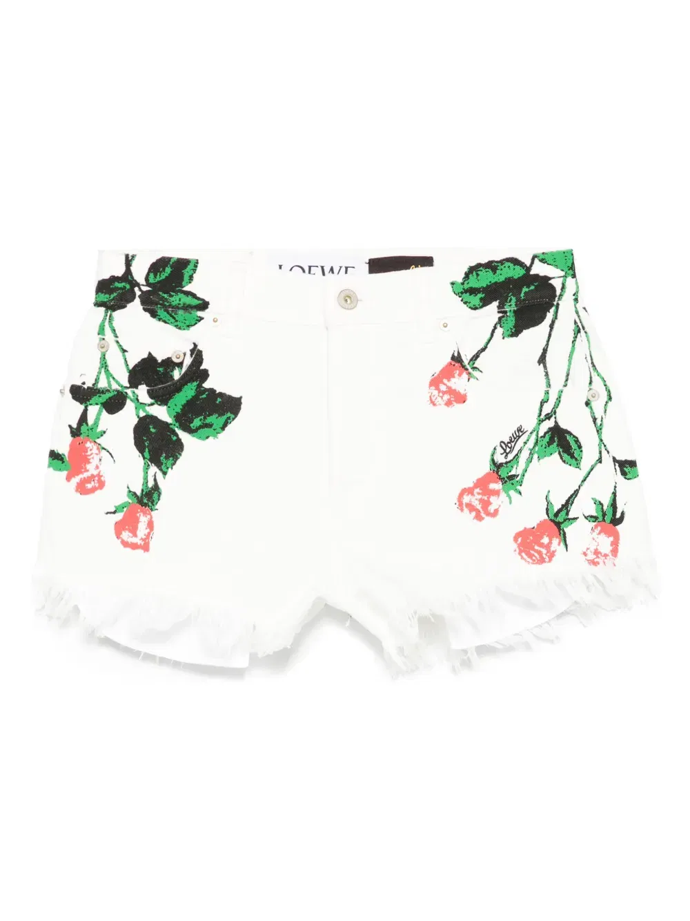 foral-print shorts