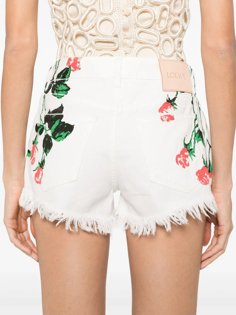 foral-print shorts