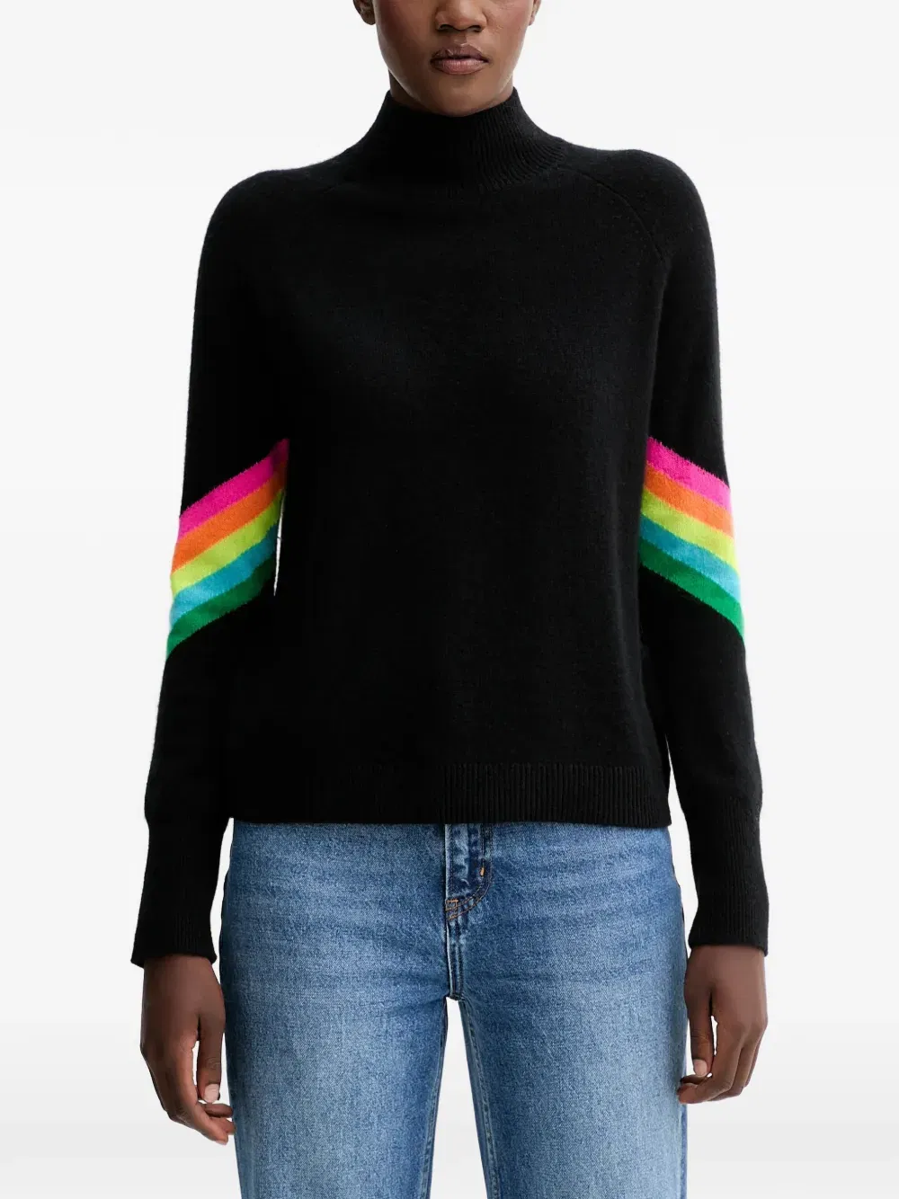 rainbow-graphic sweater
