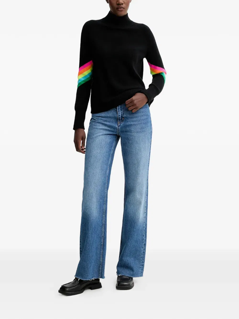 rainbow-graphic sweater