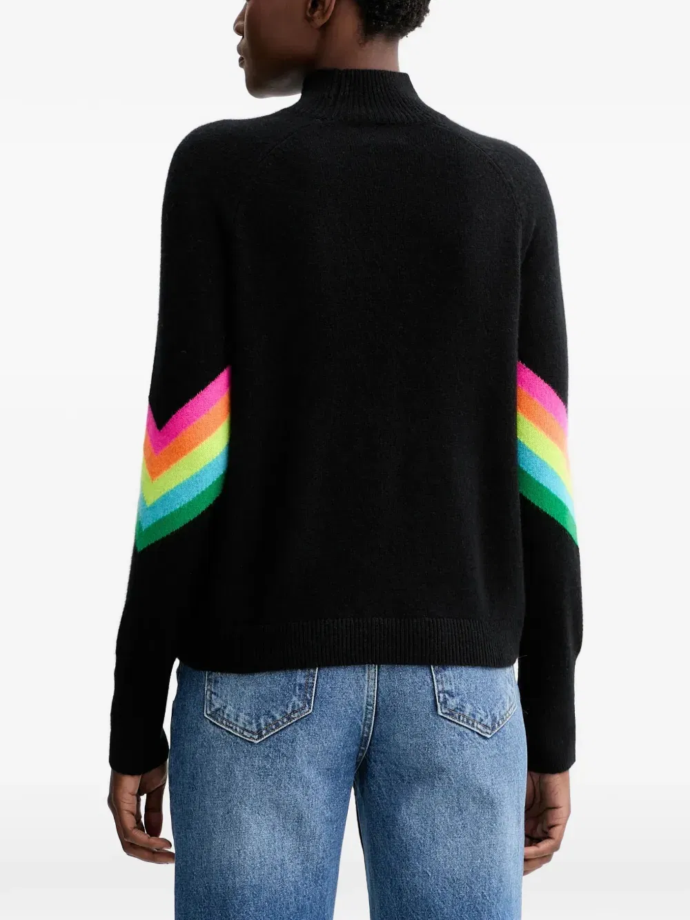 rainbow-graphic sweater