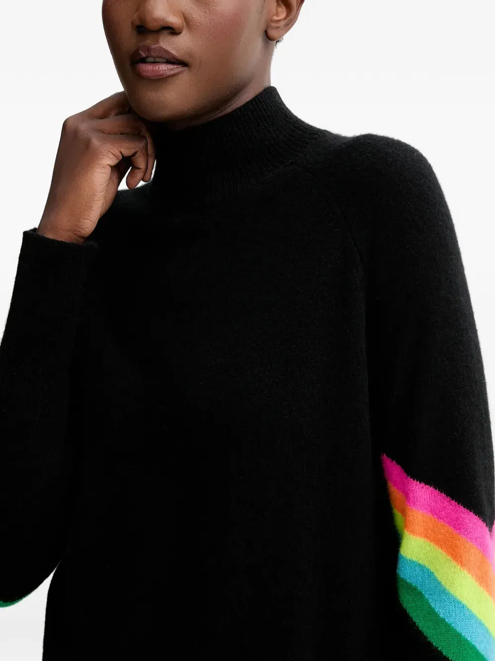 rainbow-graphic sweater