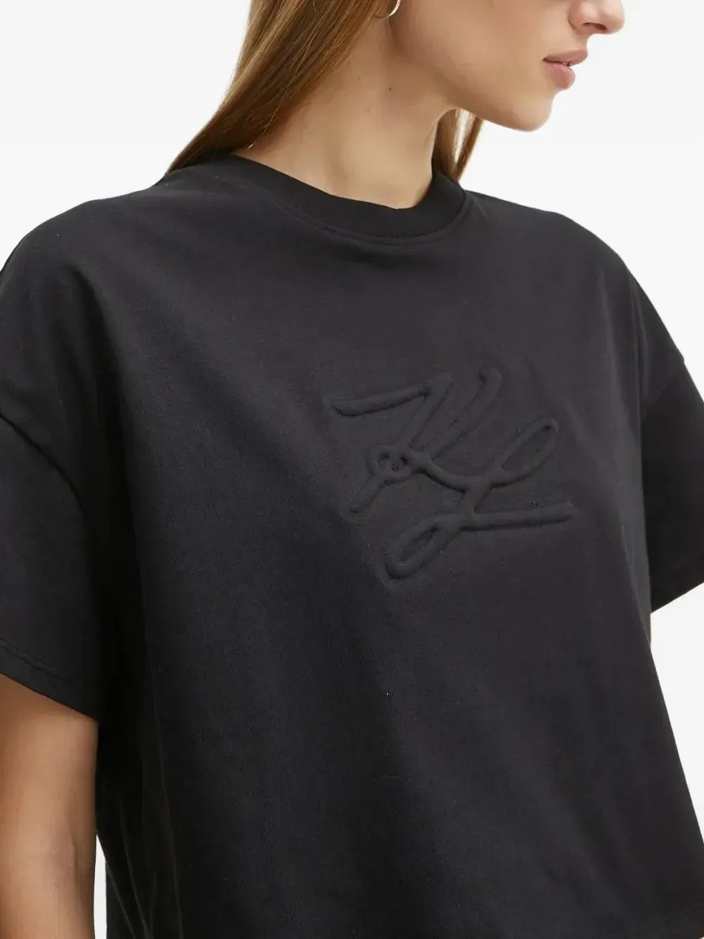 logo-embossed boxy T-Shirt