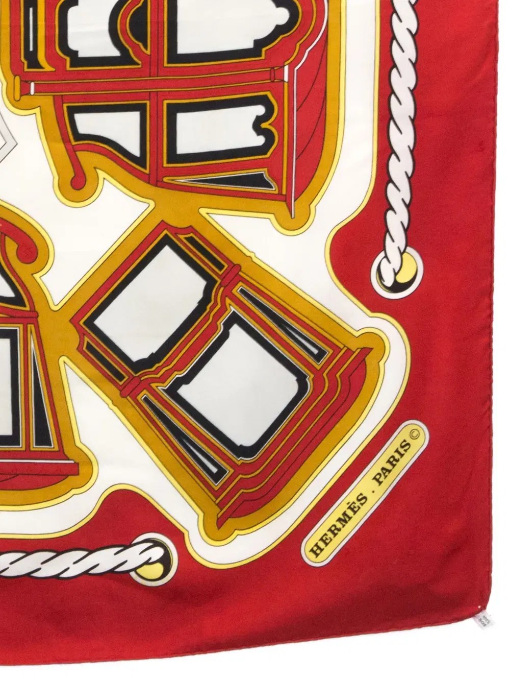 1980s Les Berlines silk scarf
