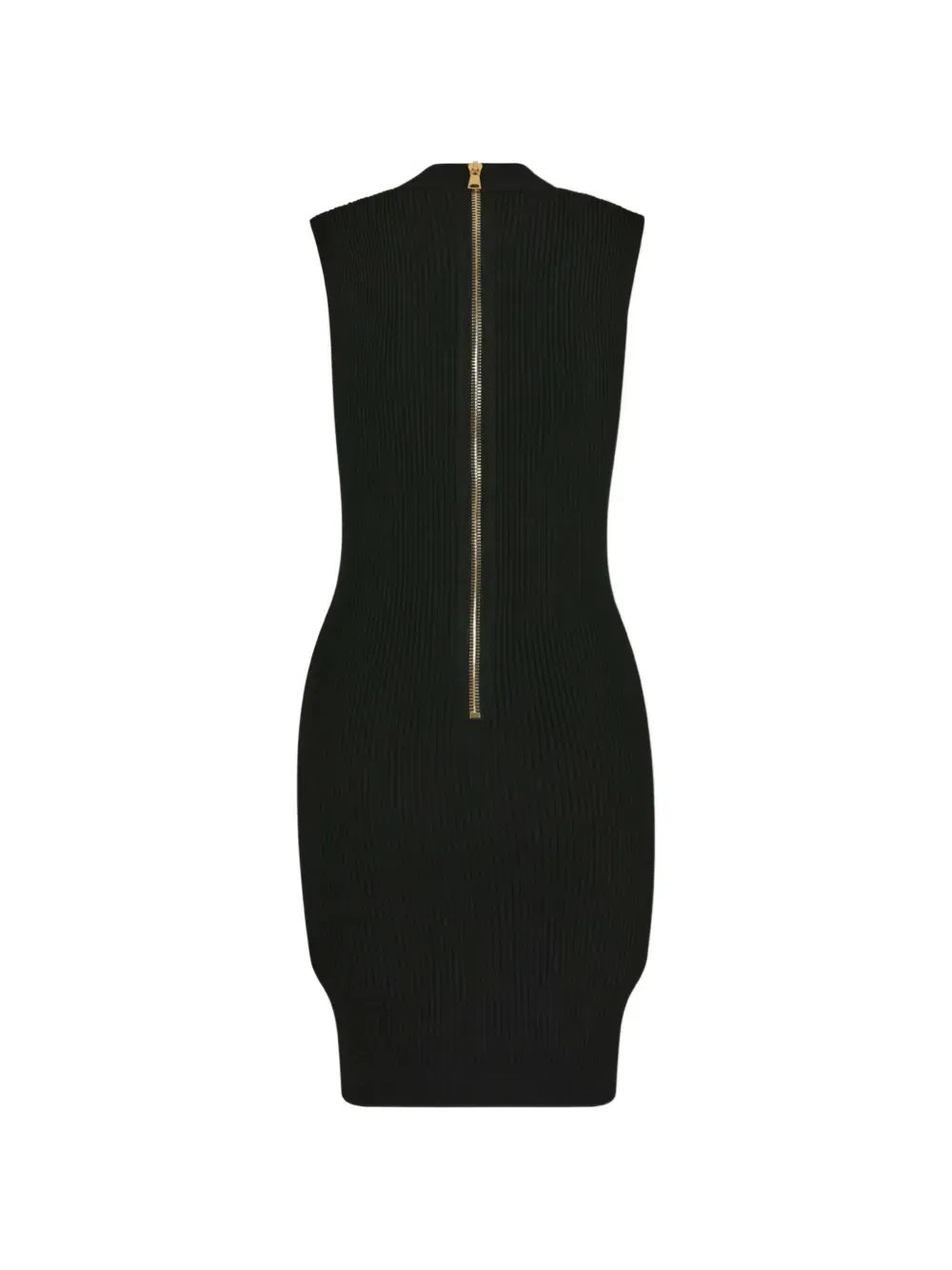 V-neck ribbed mini dress